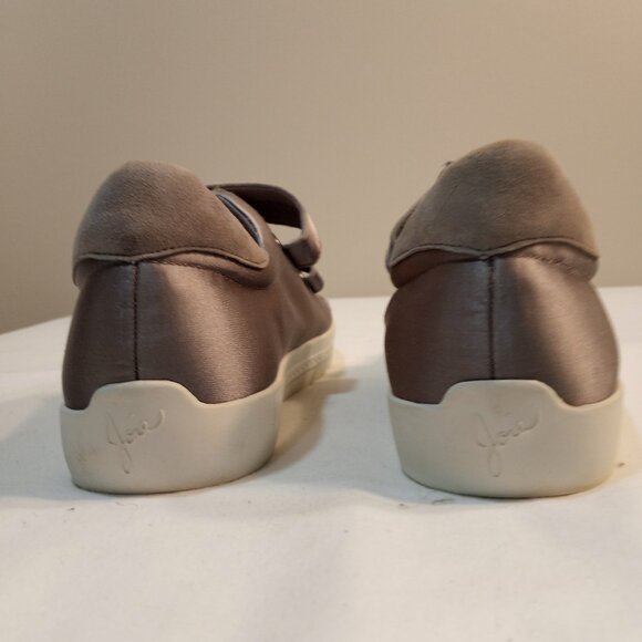 JOIE SILVER DOUBLE STRAP SNEAKERS WITH WHITE SOLE WOMEN SIZE 10 - Picture 3 of 5